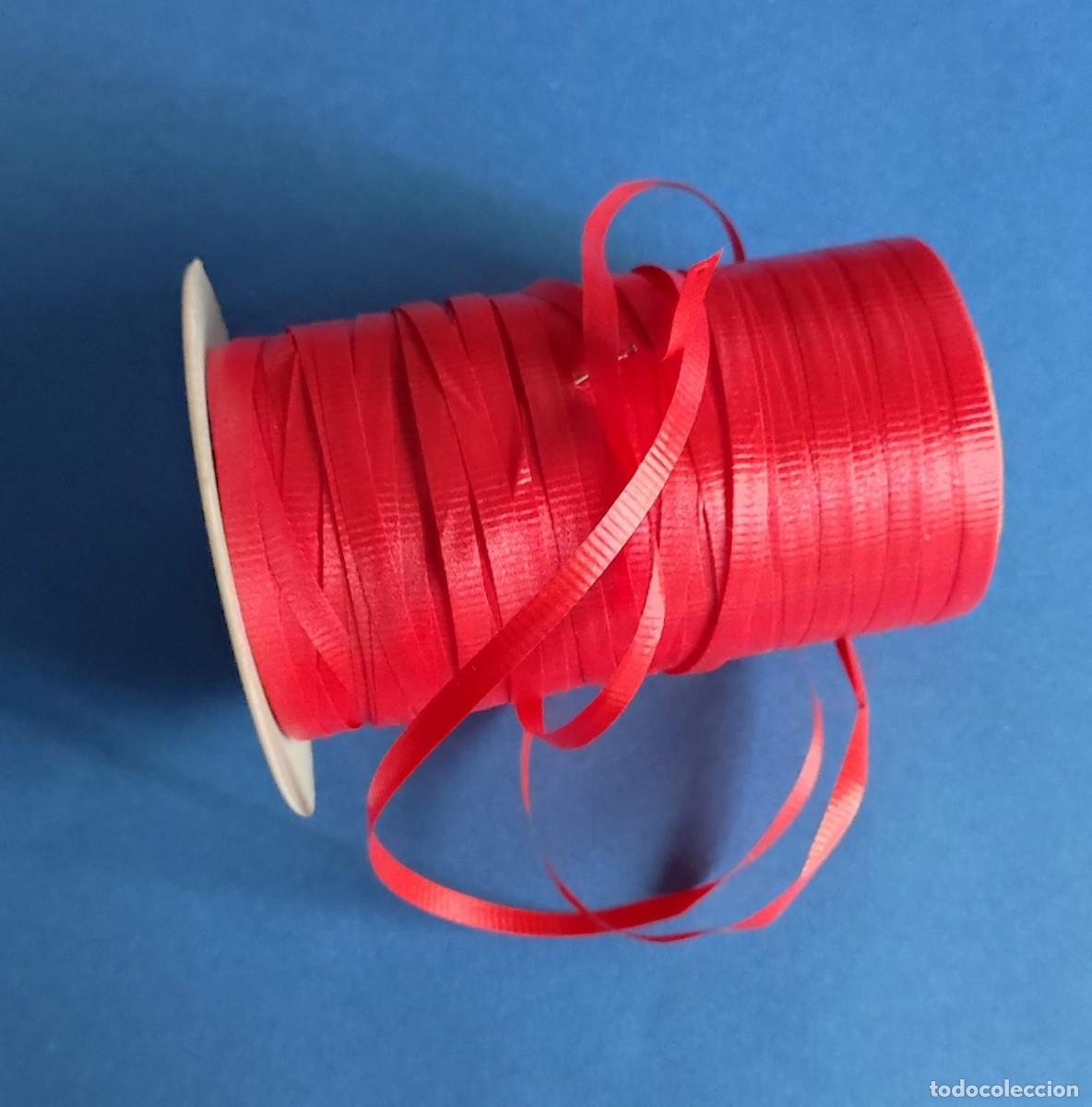 Vintage: CINTA PLANA FINA ROJA -MUY RESISTENTE PARA ADORNOS NAVIDAD - 4 metros - CALIDAD - NUEVO