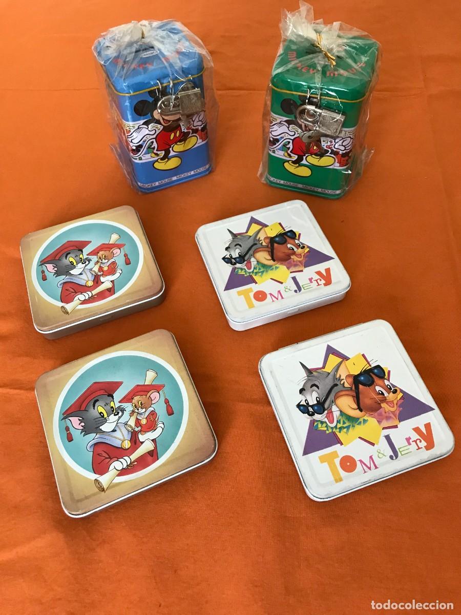 Vintage: GRUPO DE 6 ORIGINALES CAJAS MET&Aacute;LICAS INFANTILES VINTAGE. A ESTRENAR