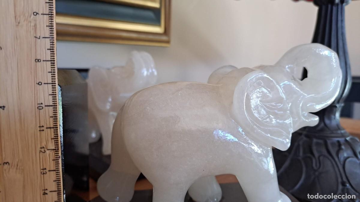 Vintage: Sujetalibros figura elefante blanco - Foto 2