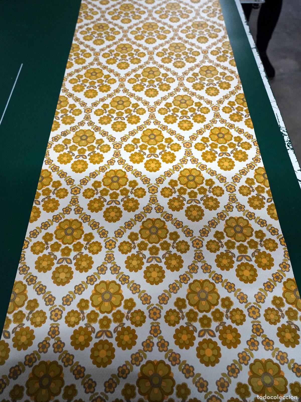 Vintage: Papel pintado decorativo vintage a&ntilde;os 70 para empapelado de paredes o muebles