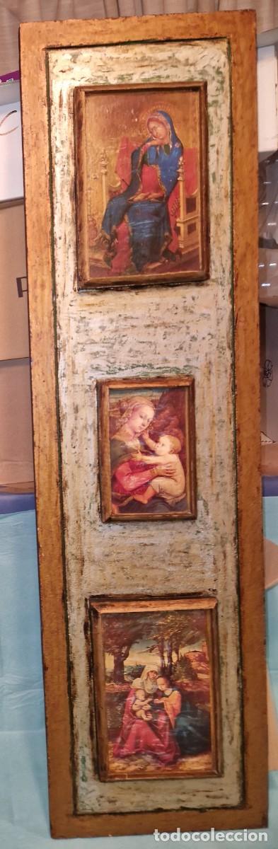 Vintage: CUADRO CON IMAGENES RELIGIOSAS - Foto 1