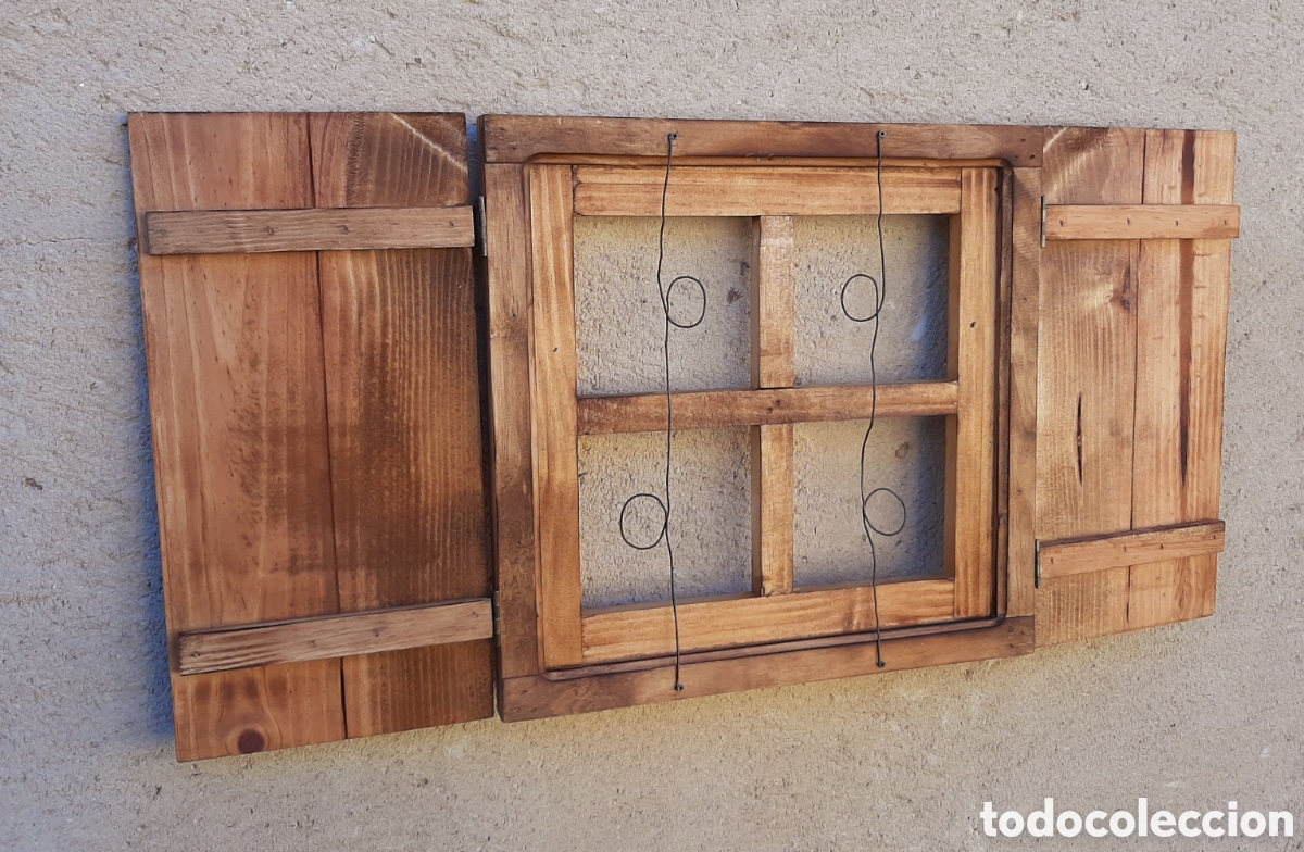 ventana de madera con contraventanas y rejas, v - Buy Other vintage objects  on todocoleccion