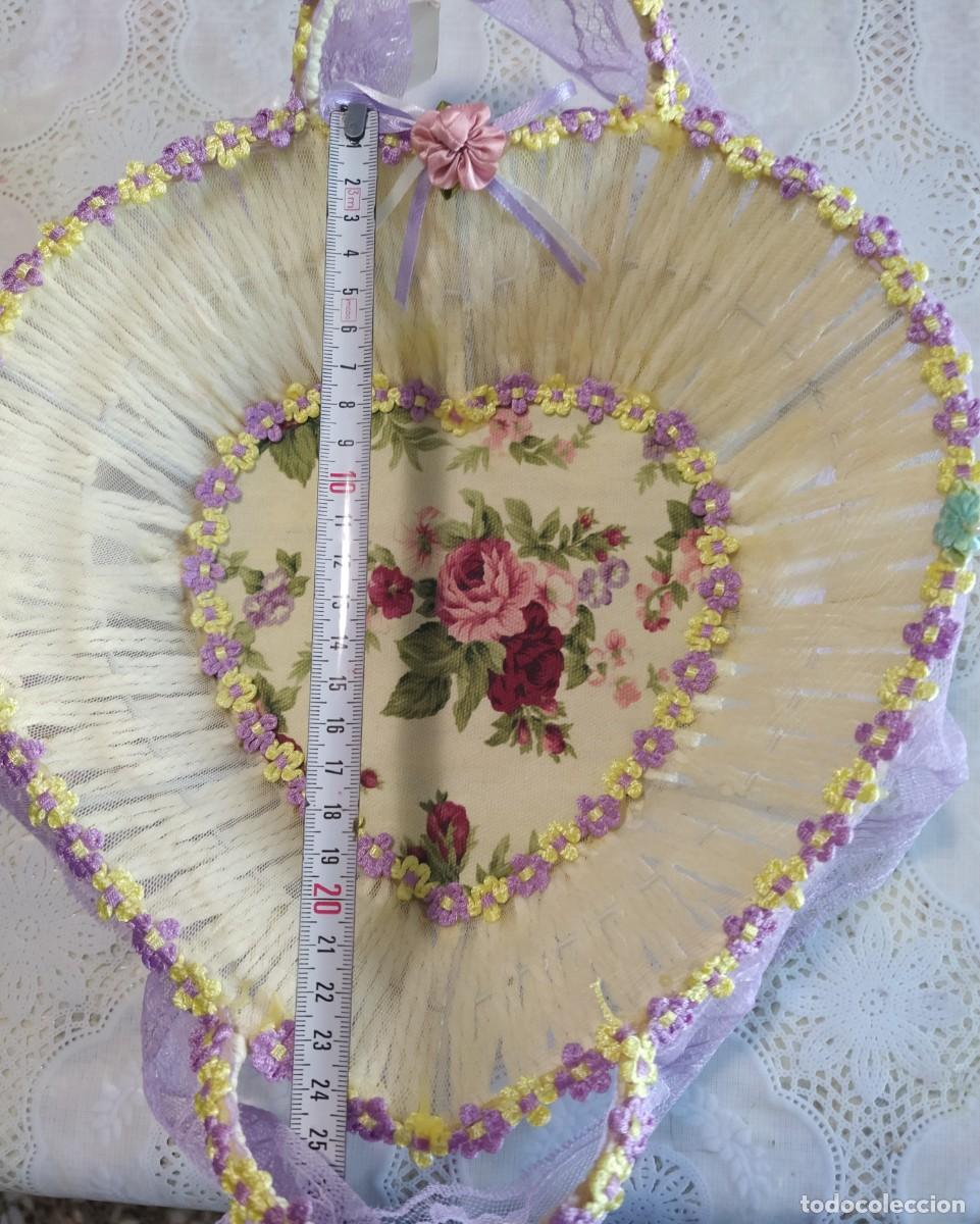 Vintage: Cesta coraz&oacute;n mimbre NUEVA - Foto 7