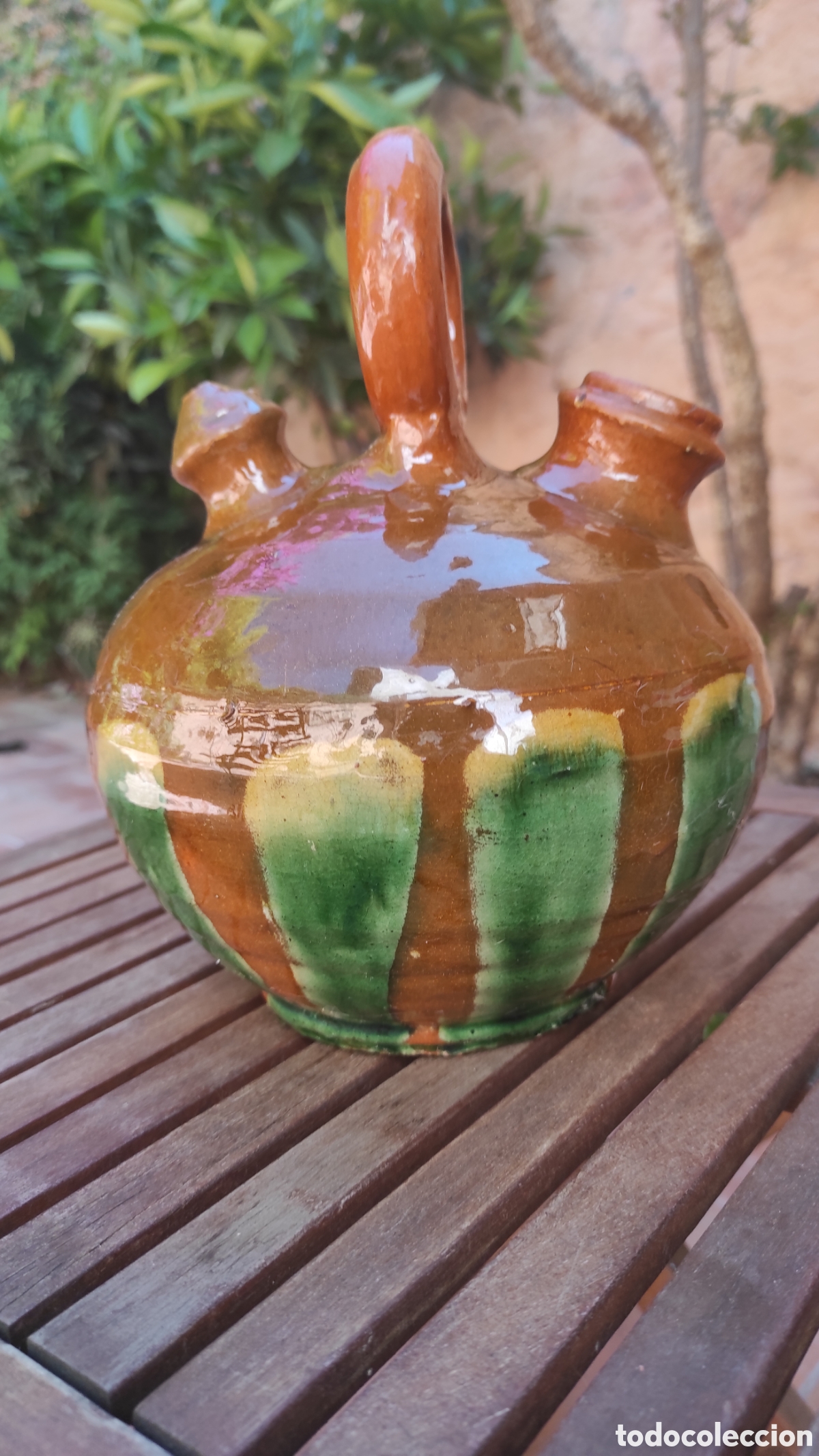 Vintage: Botijo cer&aacute;mica esmaltada - Foto 2