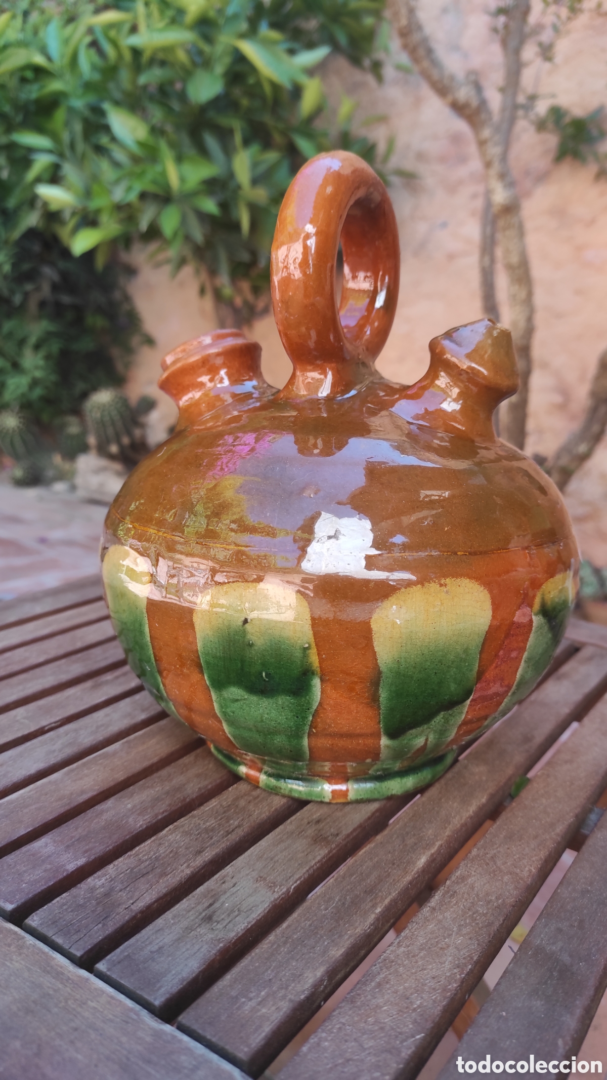 Vintage: Botijo cer&aacute;mica esmaltada - Foto 1