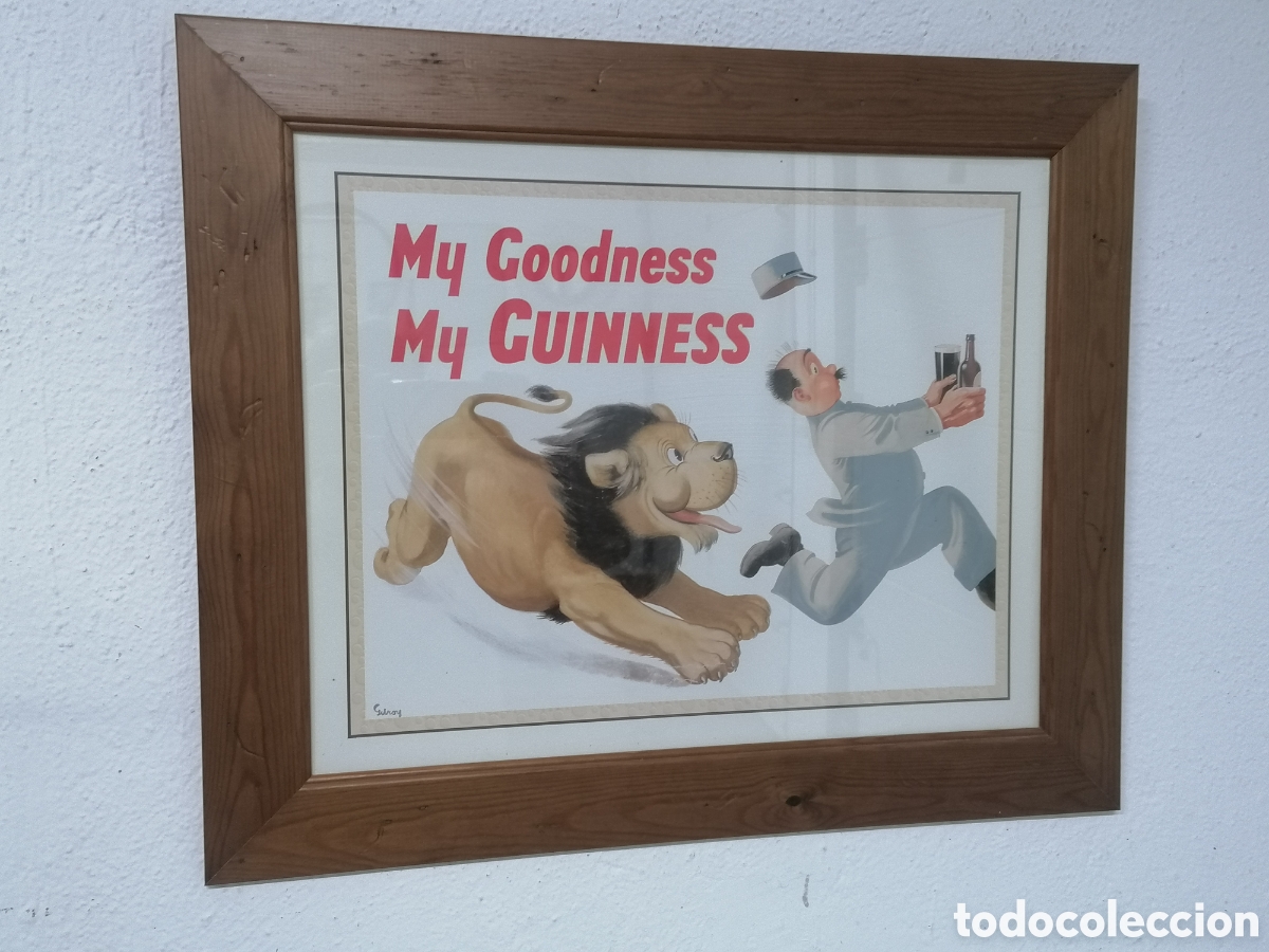 Vintage: P&oacute;ster de Cerveza Guinness - Foto 3