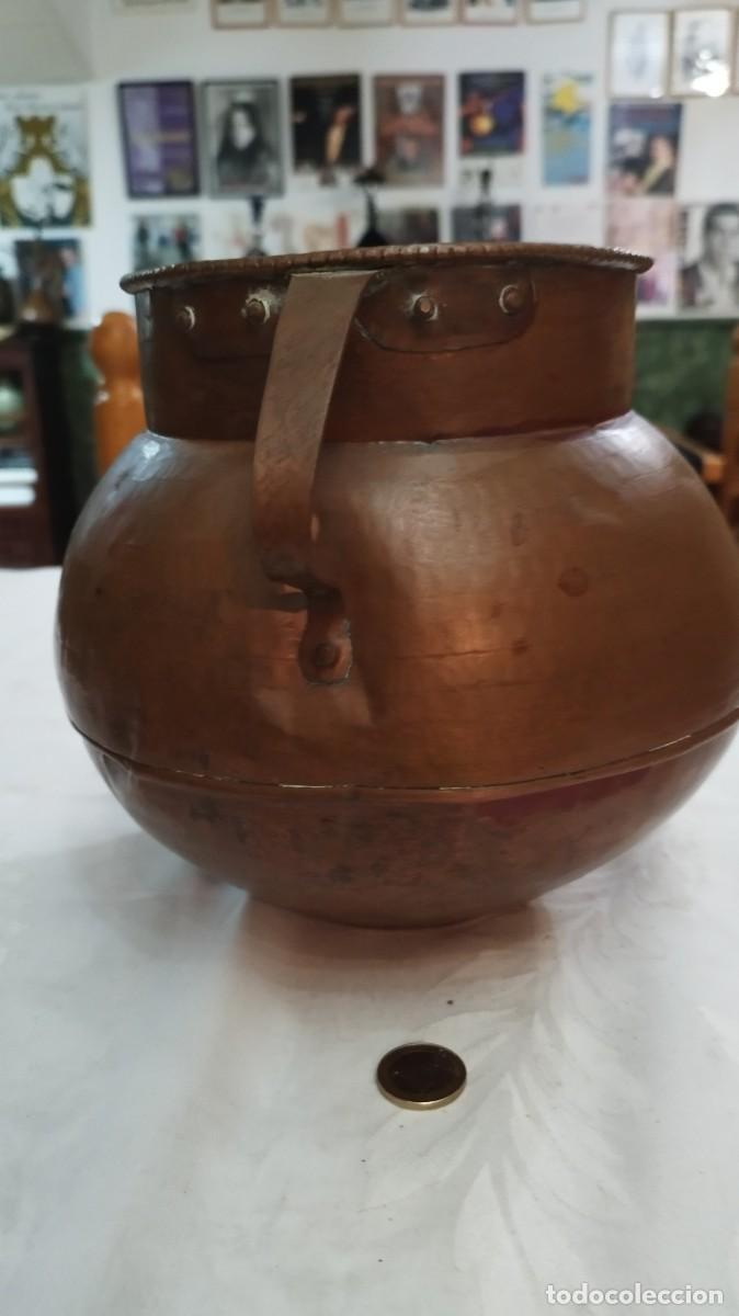 Vintage: Olla de cobre con dos asas - Foto 4