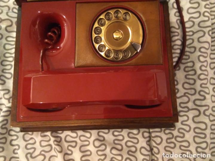Vintage: TELEFONO ROJO TELCER EN CAJA DE MADERA - Foto 11