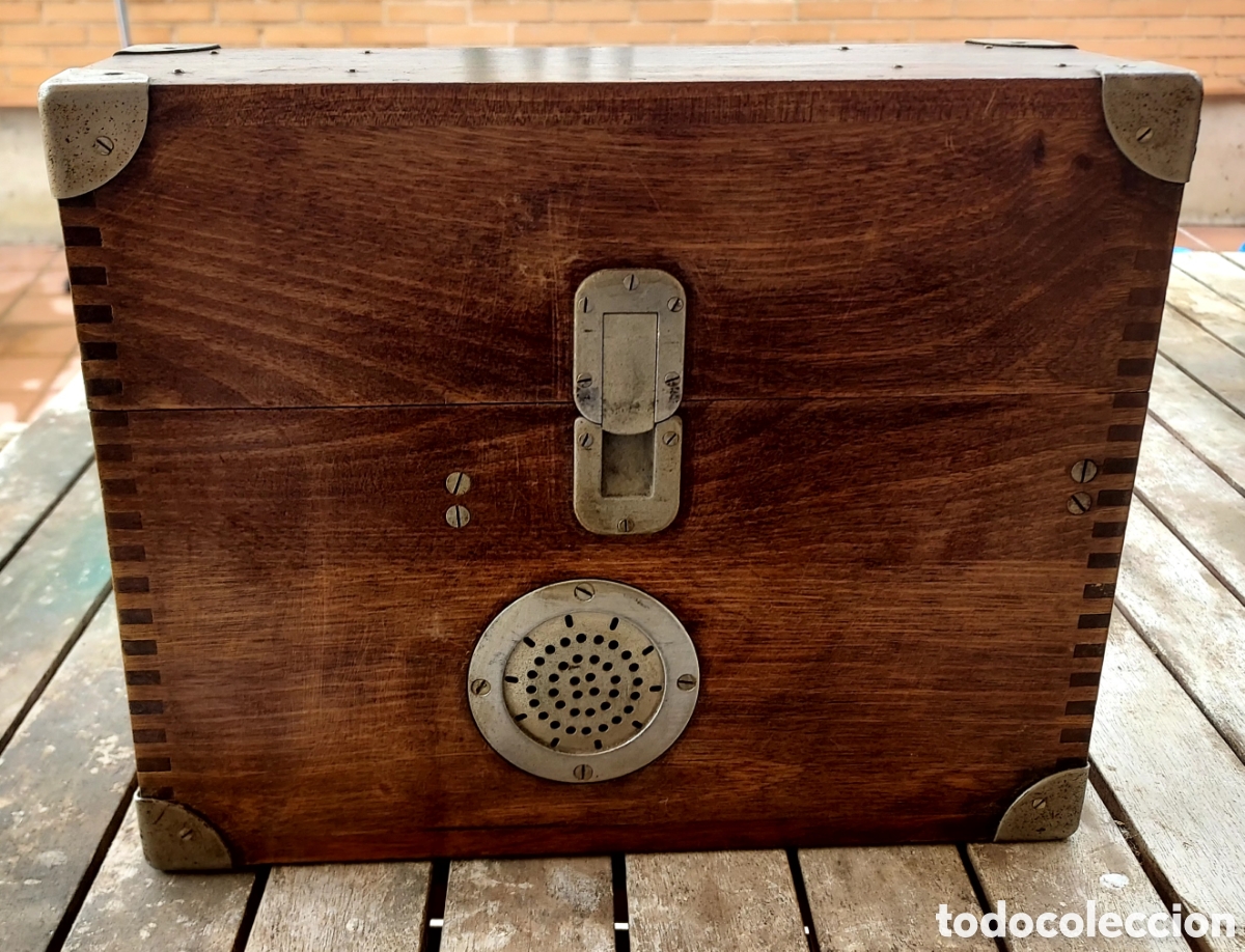 Vintage: Antiguo tel&eacute;fono de campa&ntilde;a ej&eacute;rcito espa&ntilde;ol - Foto 3