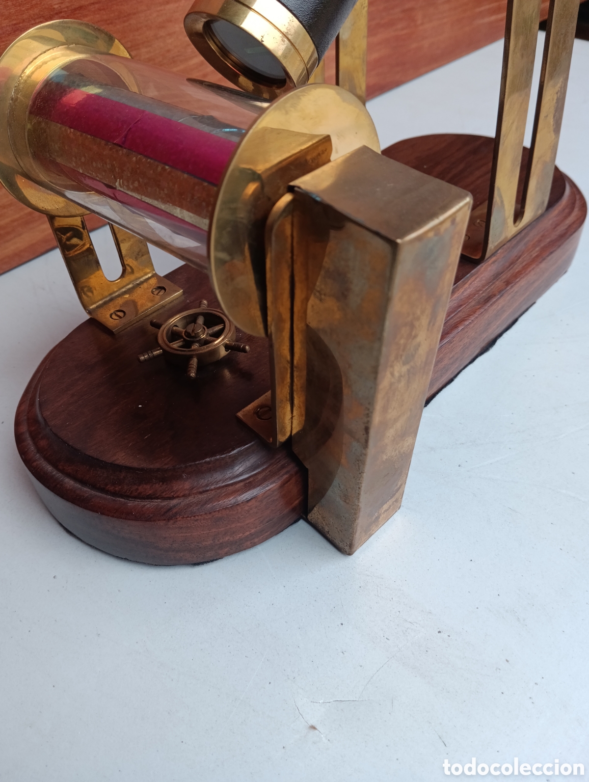 Vintage: CALEIDOSCOPIO LATON CON MUSICA. REPLICA. - Foto 4