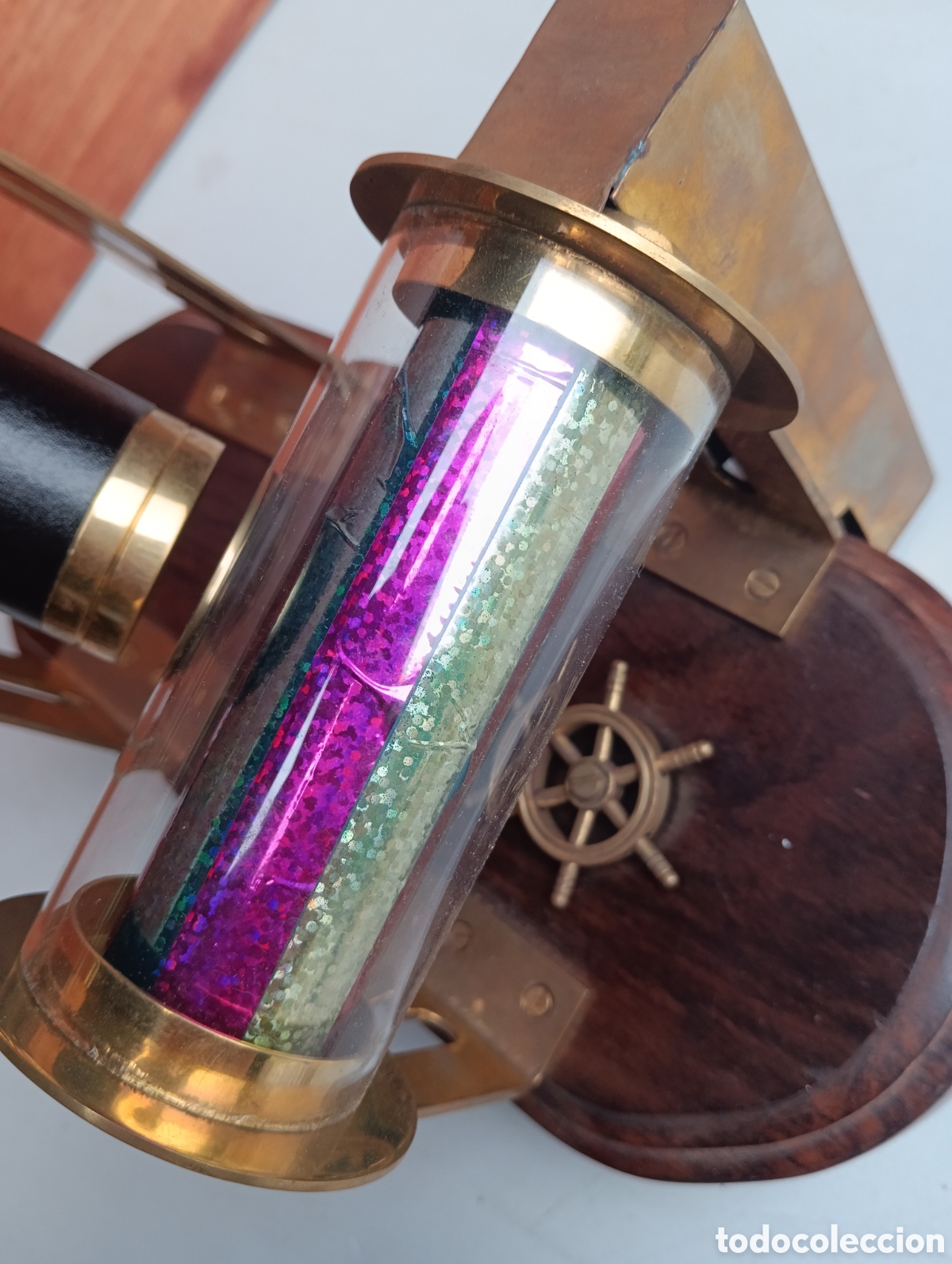 Vintage: CALEIDOSCOPIO LATON CON MUSICA. REPLICA. - Foto 12