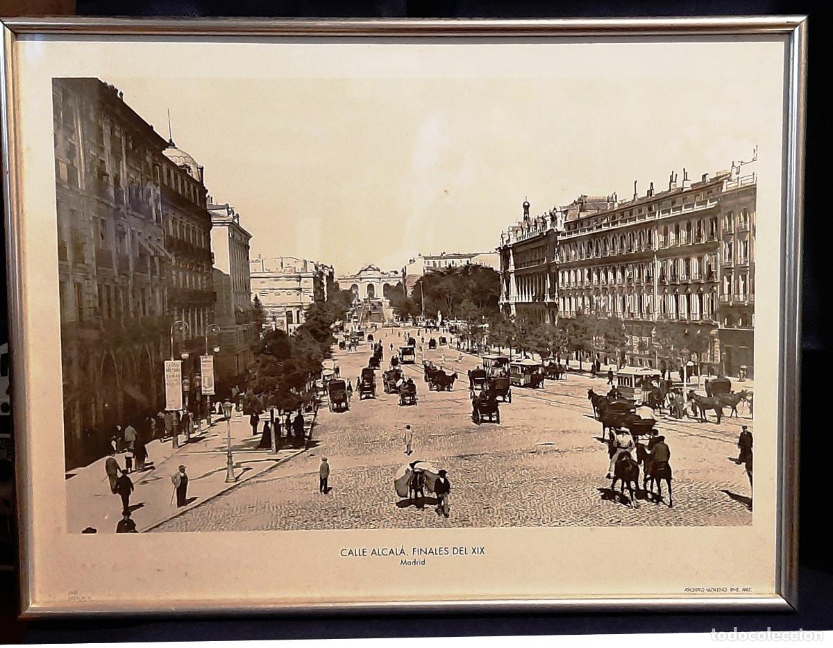 Vintage: Cuadro c/ Alcal&aacute;. Finales S.XIX. Madrid. - Foto 1