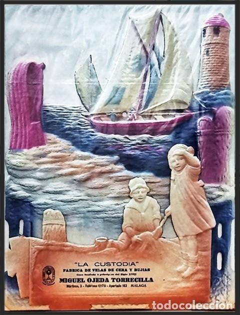 Vintage: PORTA-CARTAS FABRICA DE VELAS, CIRIOS DE CERA Y BUJIAS LA CUSTODIA MIGUEL OJEDA TORRECILLA