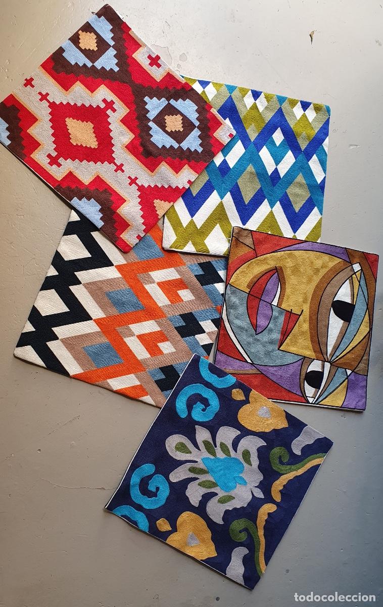 Vintage: Lote de cojines con estampado geometrico - Foto 1