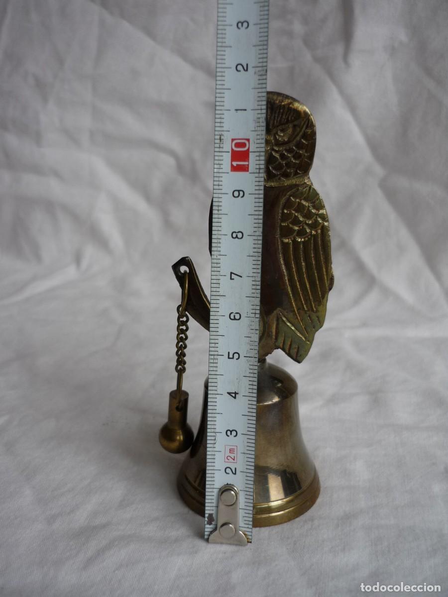 Vintage: Campana de bronce en forma de buho - Foto 7