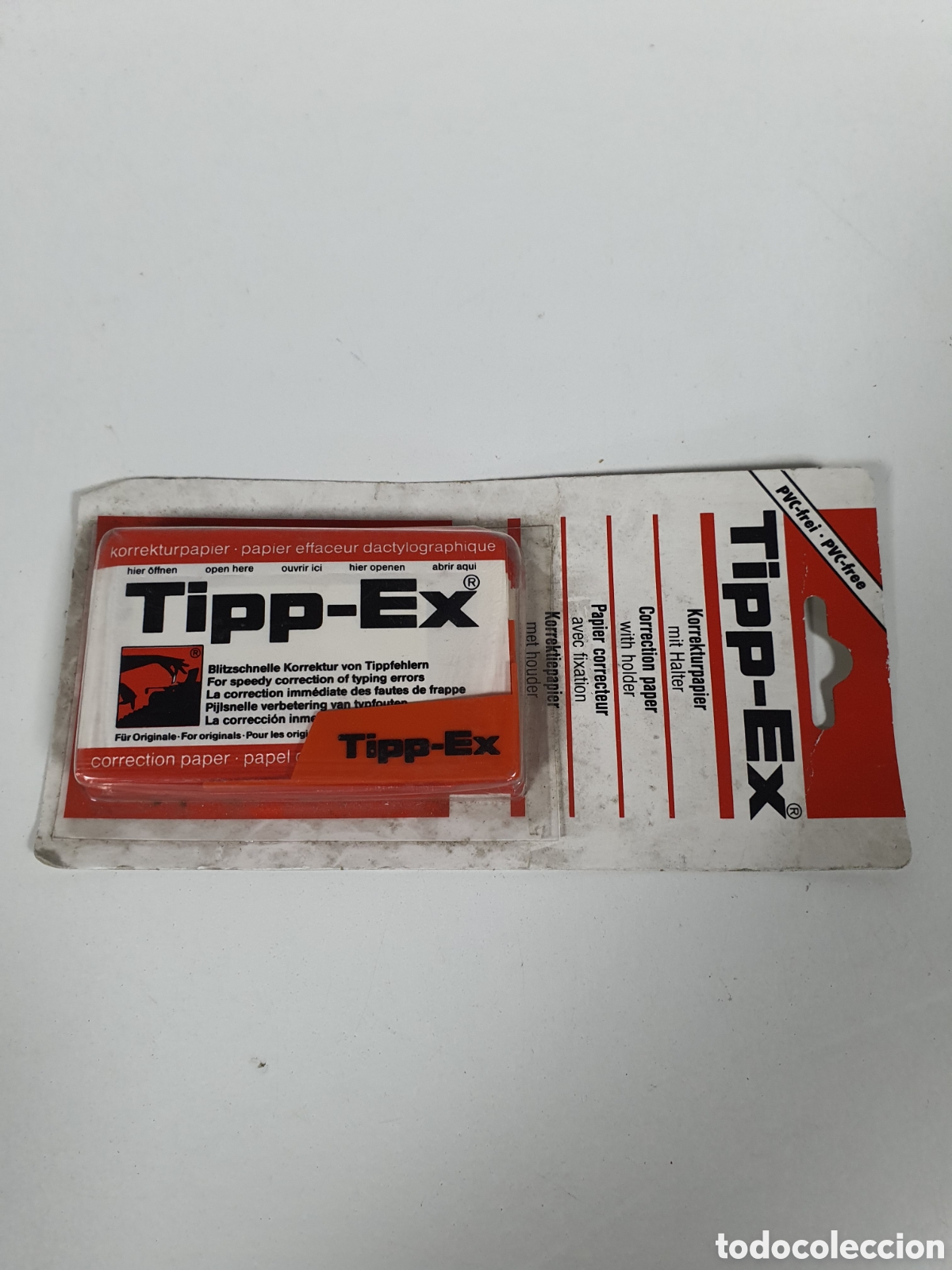 Vintage: BLISTER CON 100 HOJAS PAPEL CORRECTOR PARA M&Aacute;QUINA DE ESCRIBIR TIPP-EX TIPPEX TIPEX
