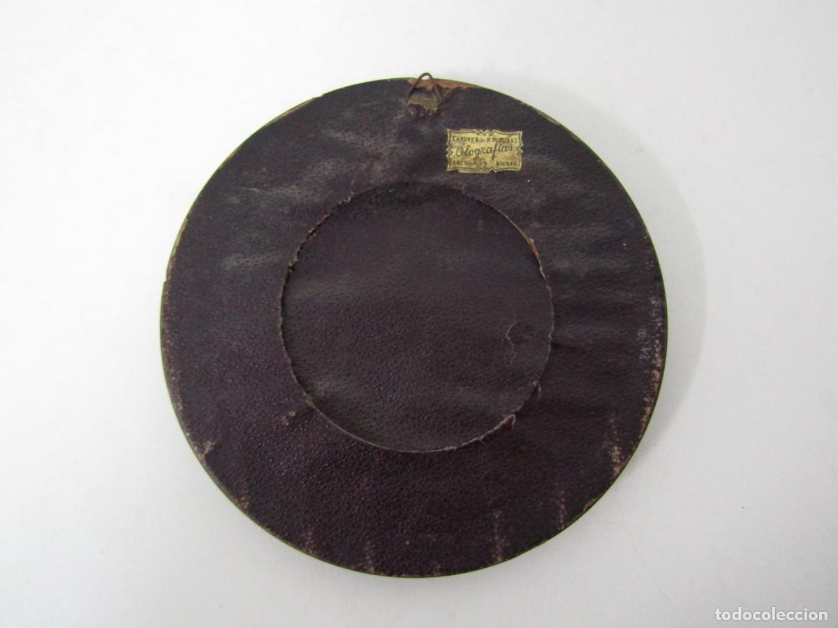 Vintage: CUADRO CIRCULAR DAMA CLASICA - S. XX - 5 CM - Foto 2