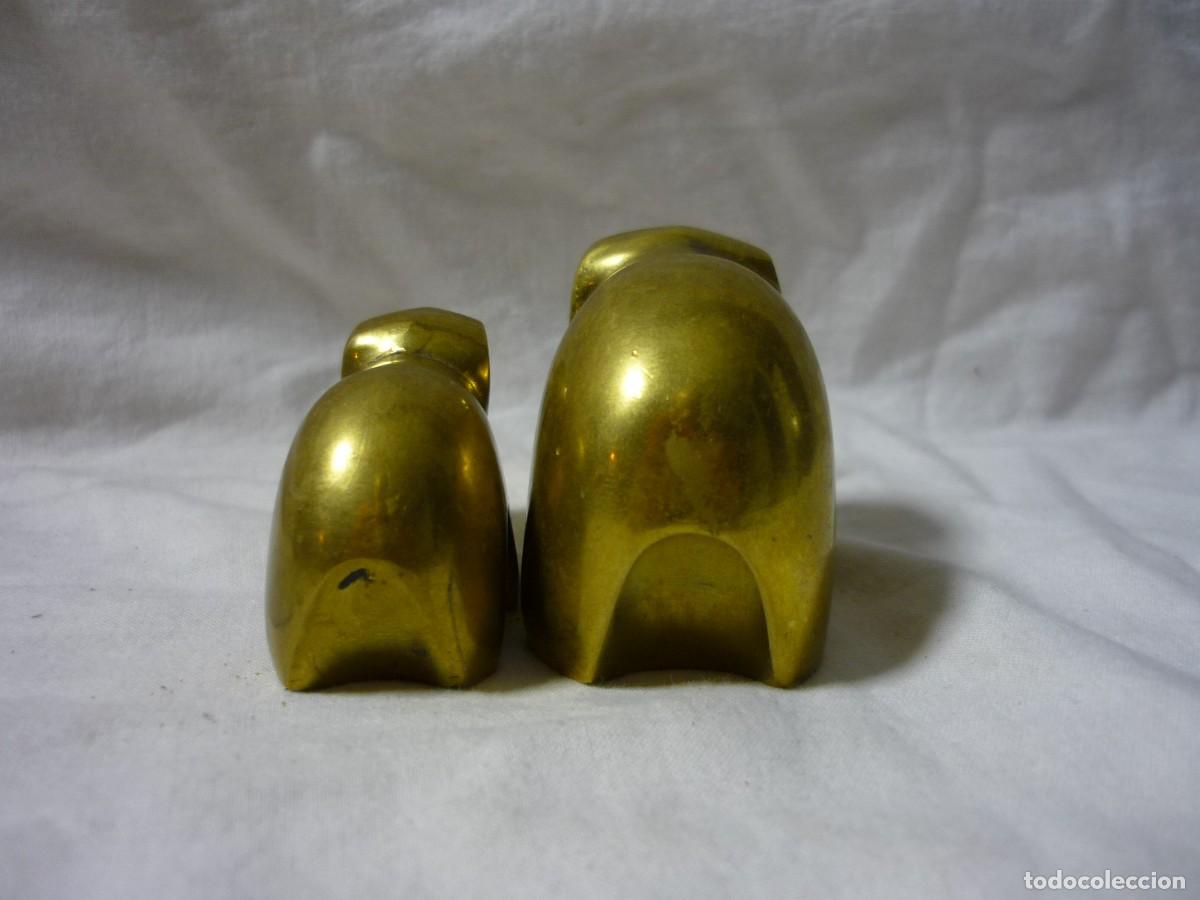 Vintage: Pareja de elefantes en bronce - Foto 3