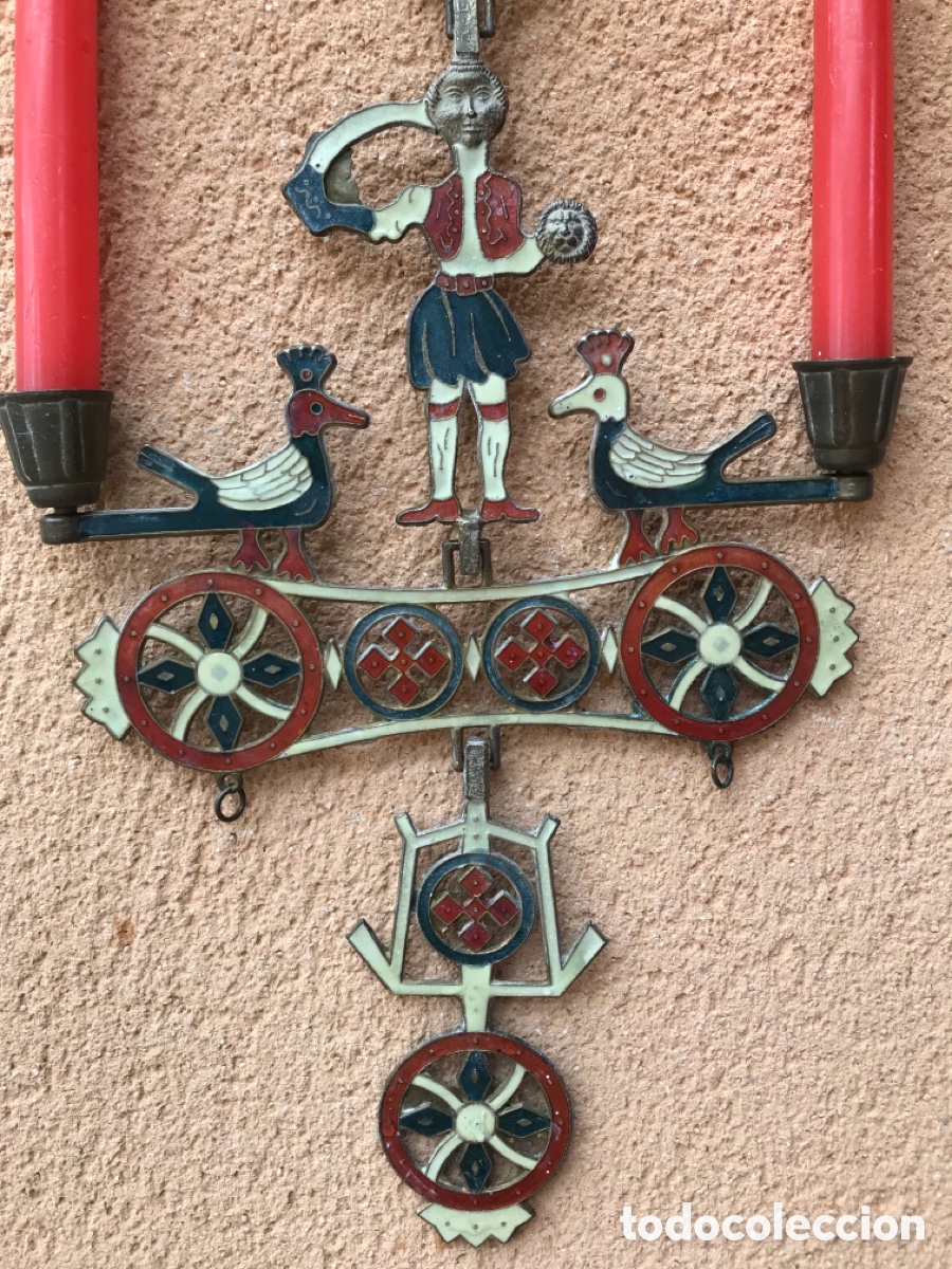 Vintage: Candelabro Griego Vintage Lat&oacute;n - Foto 2