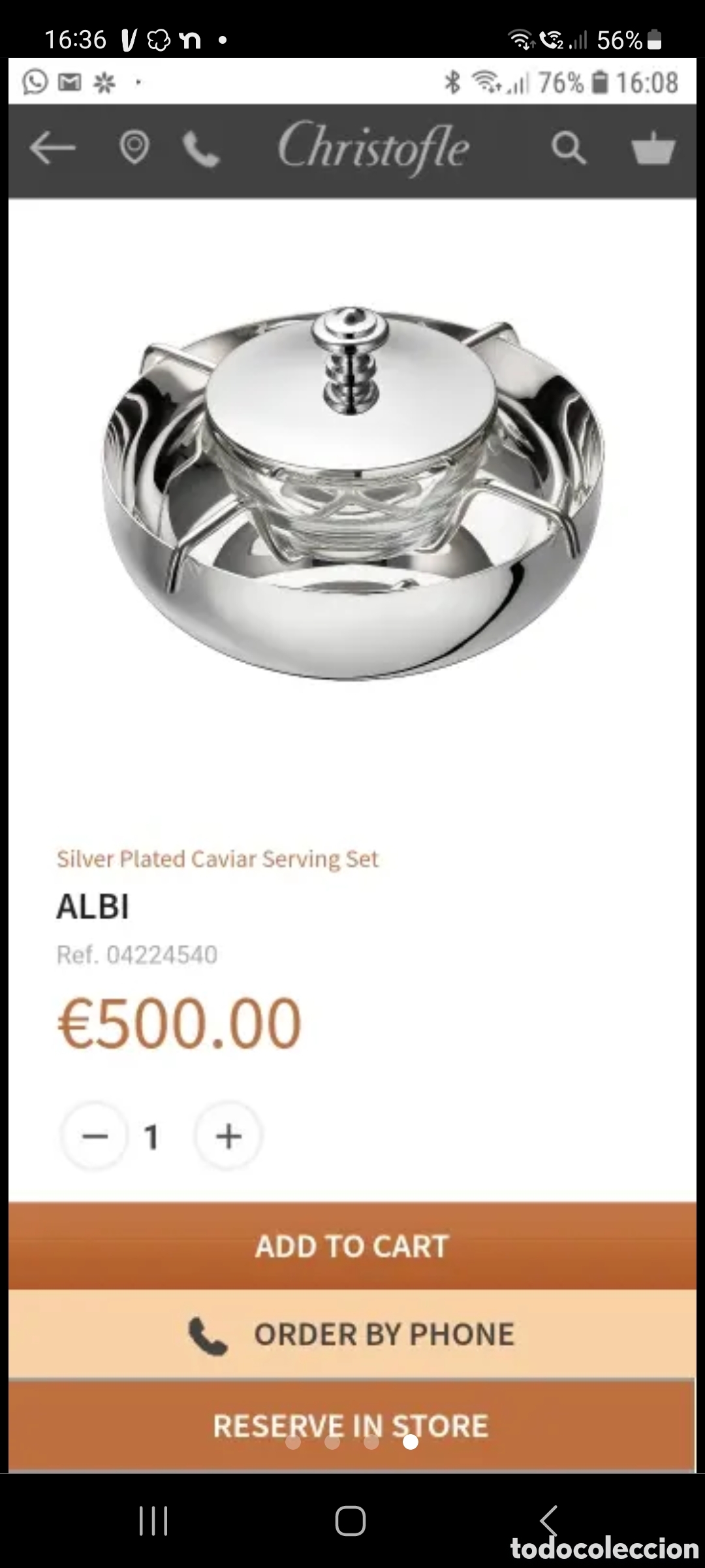 Vintage: Set servicio caviar de Christoffle modelo Albi - Foto 5
