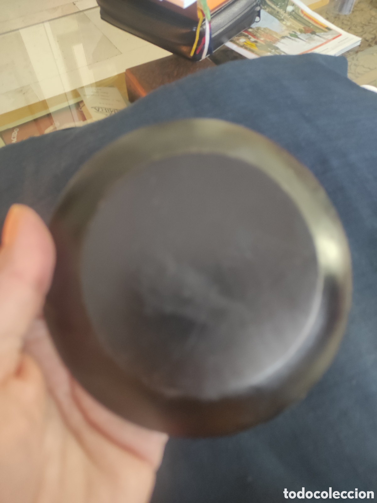 Vintage: Plato en madera pintado mano - Foto 3