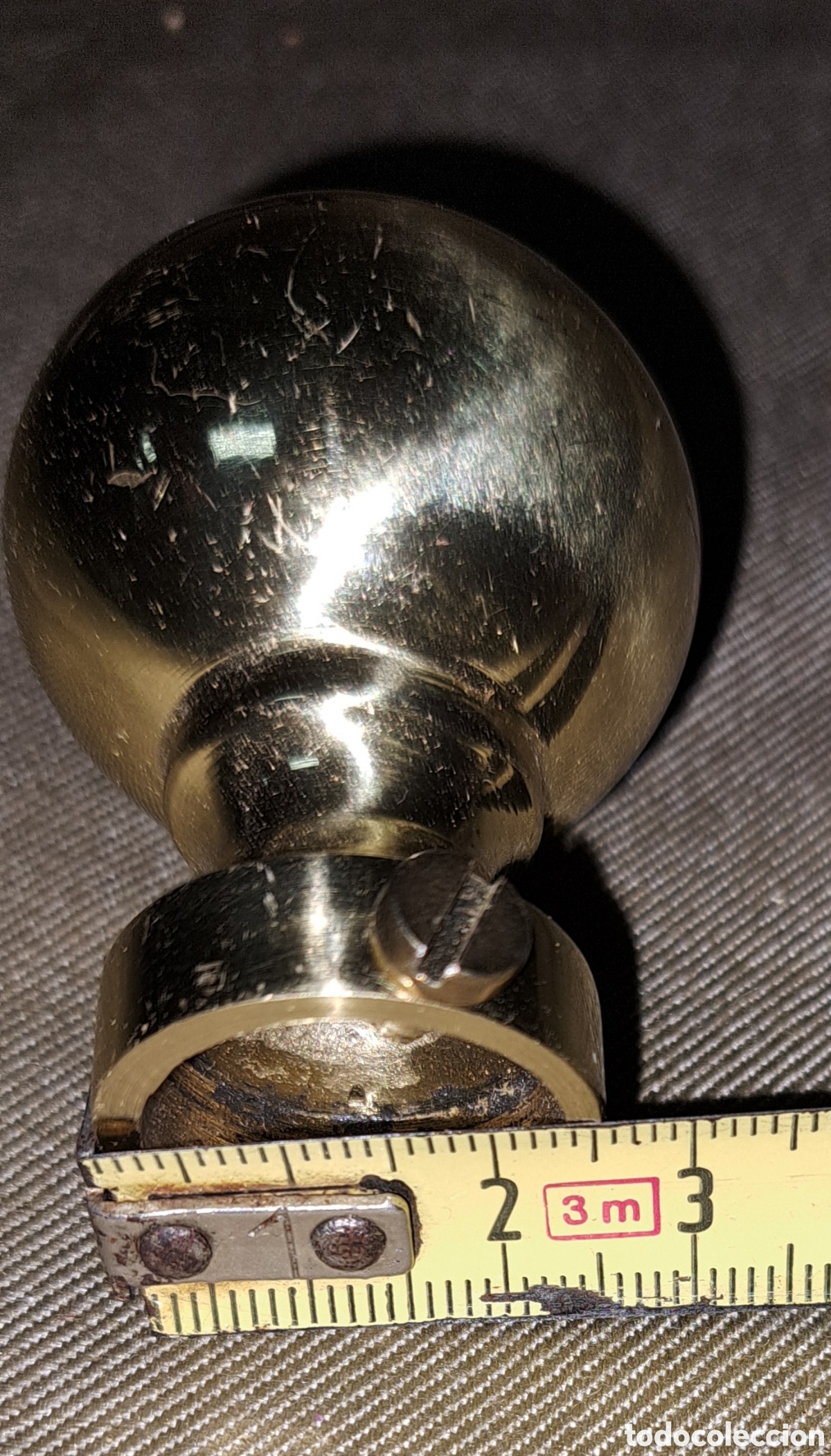 Vintage: BOLA REMATE DE BRONCE O METAL - Foto 4