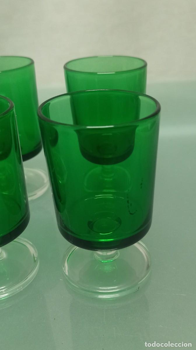 Vintage: Antiguas Copas Verde Luminac - Foto 2