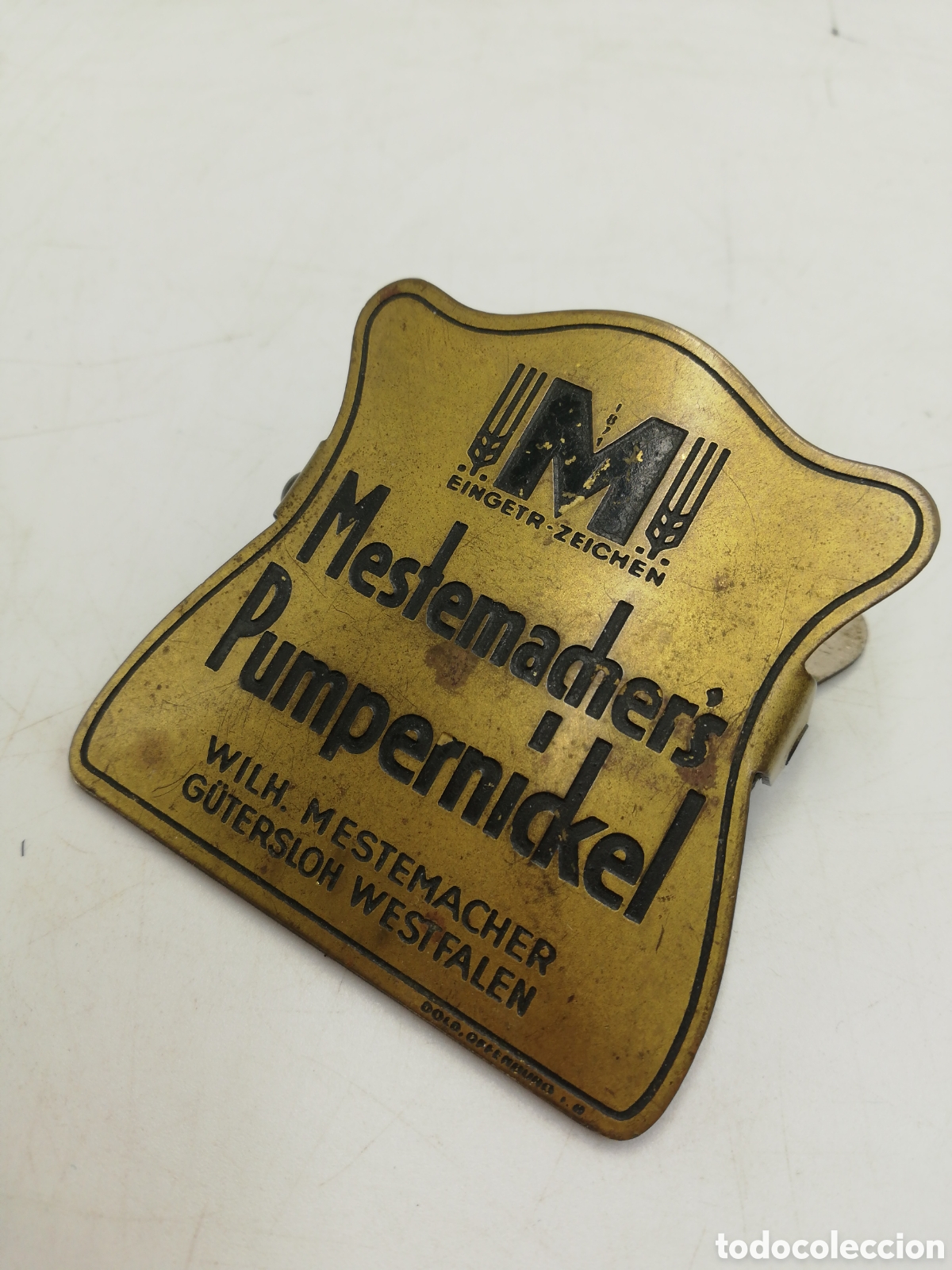 Vintage: Pinza portadocumentos de publicidad Alemana.