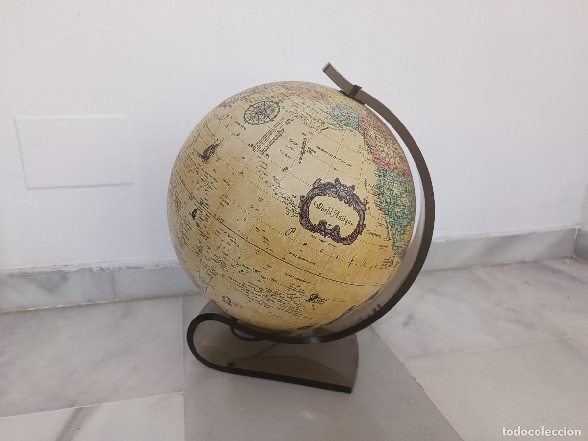 Vintage: GLOBO TERR&Aacute;QUEO ILUMINADO CON BASE CURVADA DE SCAN-GLOBE - 1991 - DINAMARCA - Foto 1