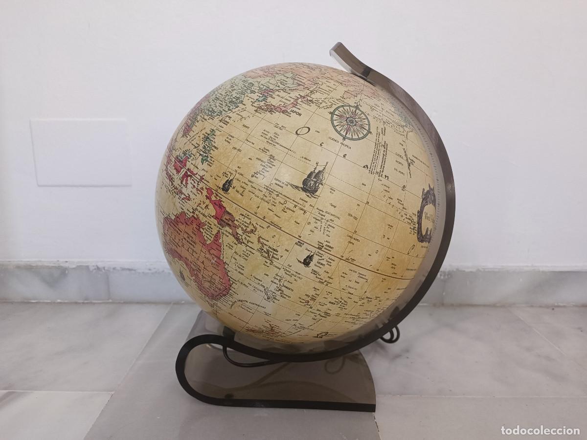 Vintage: GLOBO TERR&Aacute;QUEO ILUMINADO CON BASE CURVADA DE SCAN-GLOBE - 1991 - DINAMARCA - Foto 3