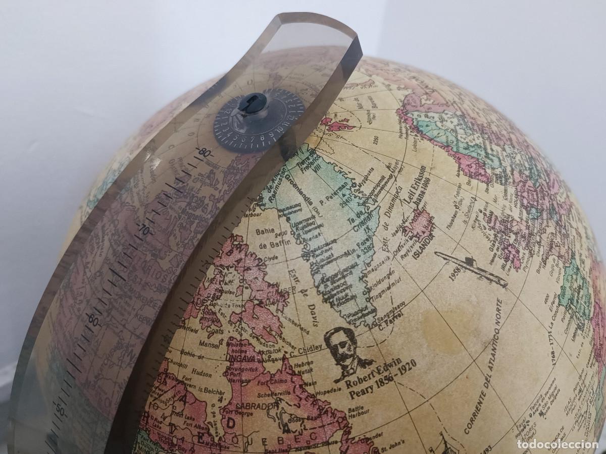 Vintage: GLOBO TERR&Aacute;QUEO ILUMINADO CON BASE CURVADA DE SCAN-GLOBE - 1991 - DINAMARCA - Foto 5
