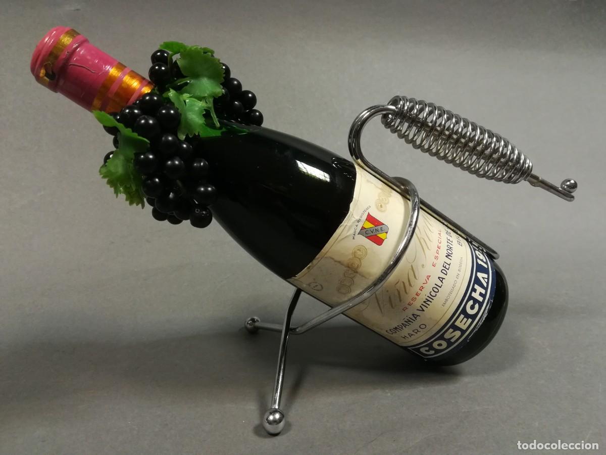 Vintage: BOTELLERO METALICO PARA SERVIR VINO
