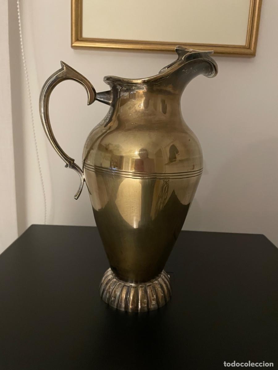 Vintage: JARRA DE METAL PLATEADO - Foto 1