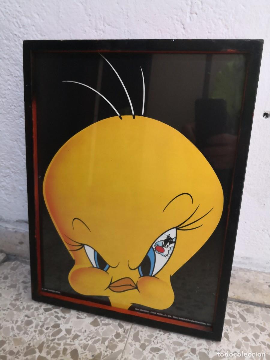 Vintage: Cuadro Piolin enmarcado l&aacute;mina Warner Bros 1997 42x32 1000 Editions Rasquera - Tarragona