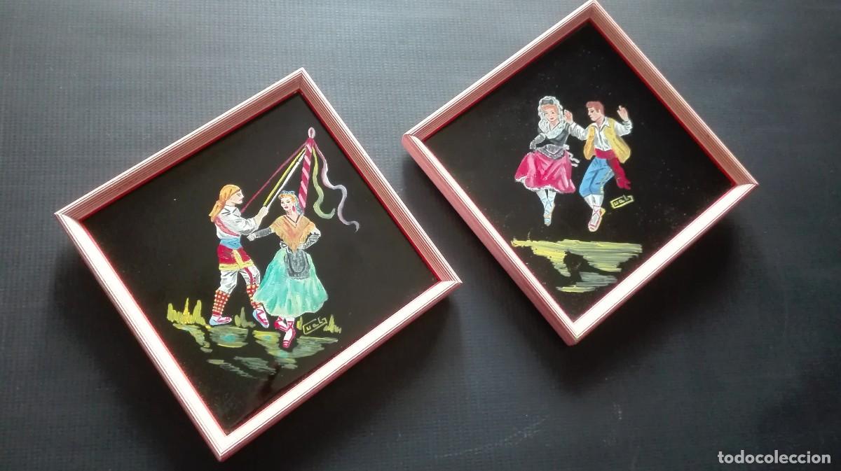 Vintage: CUADROS CRISTAL PINTADO - Foto 1