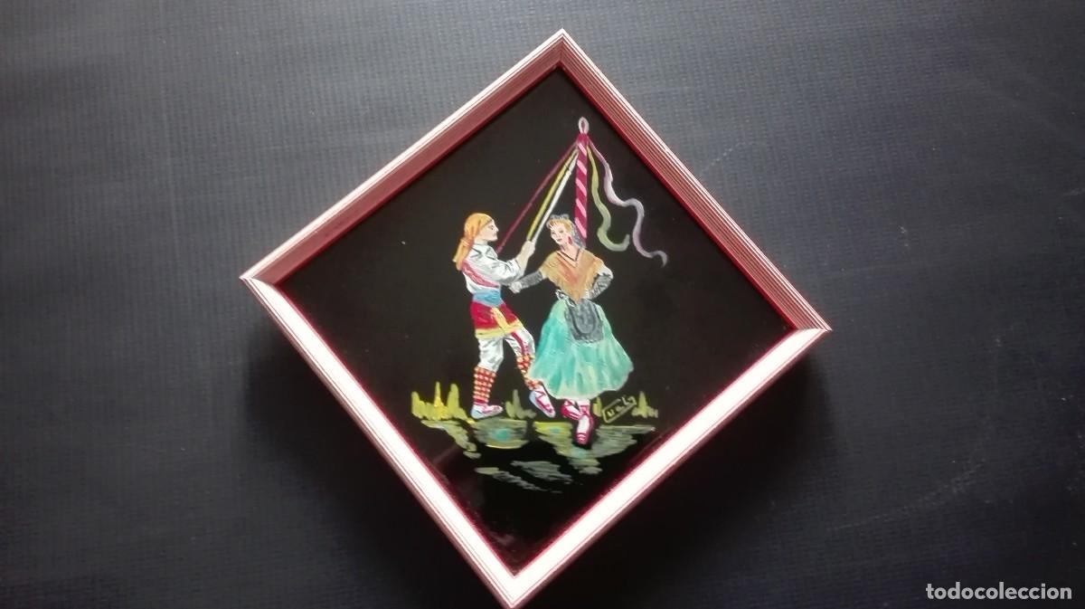 Vintage: CUADROS CRISTAL PINTADO - Foto 2