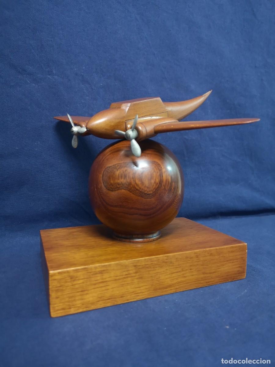 Vintage: AVION DE MODELAJE EN MADERA ART DECO - Foto 2