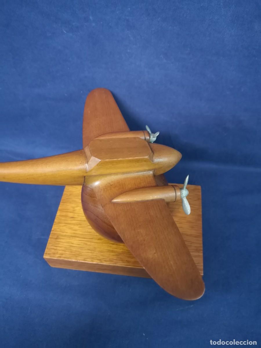 Vintage: AVION DE MODELAJE EN MADERA ART DECO - Foto 5