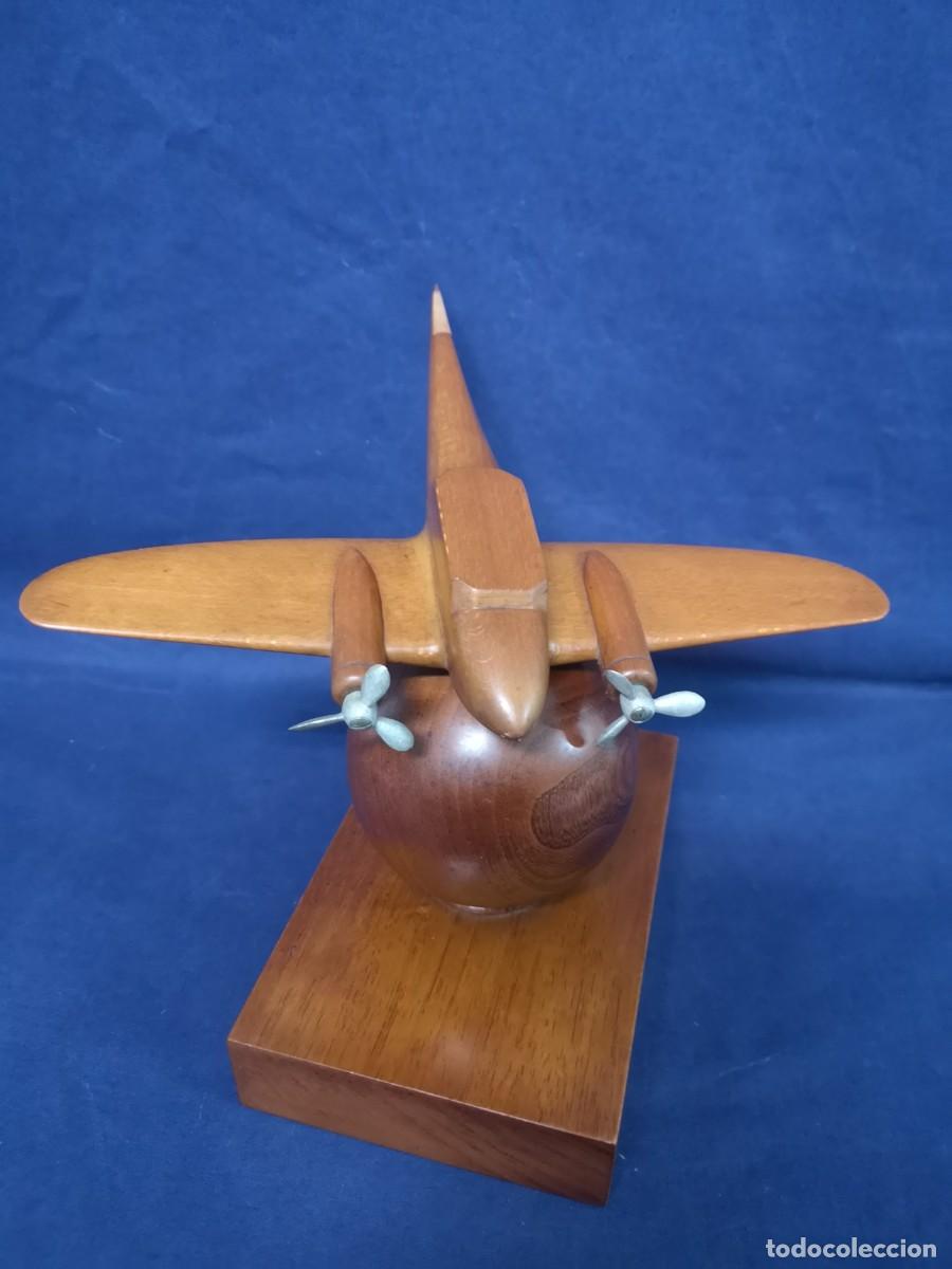 Vintage: AVION DE MODELAJE EN MADERA ART DECO - Foto 7