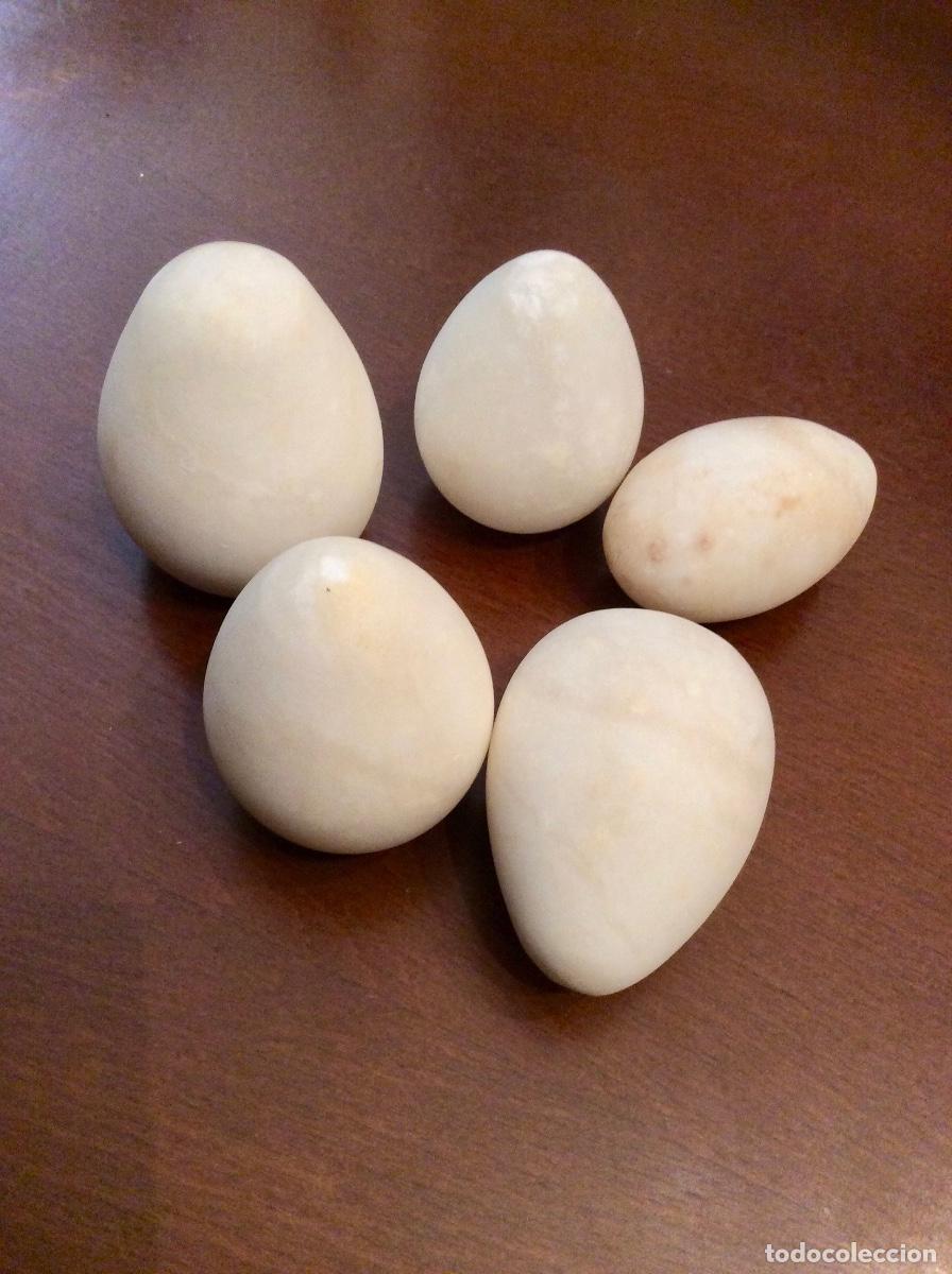 Vintage: LOTE DE 5 HUEVOS PIEDRA - Foto 1