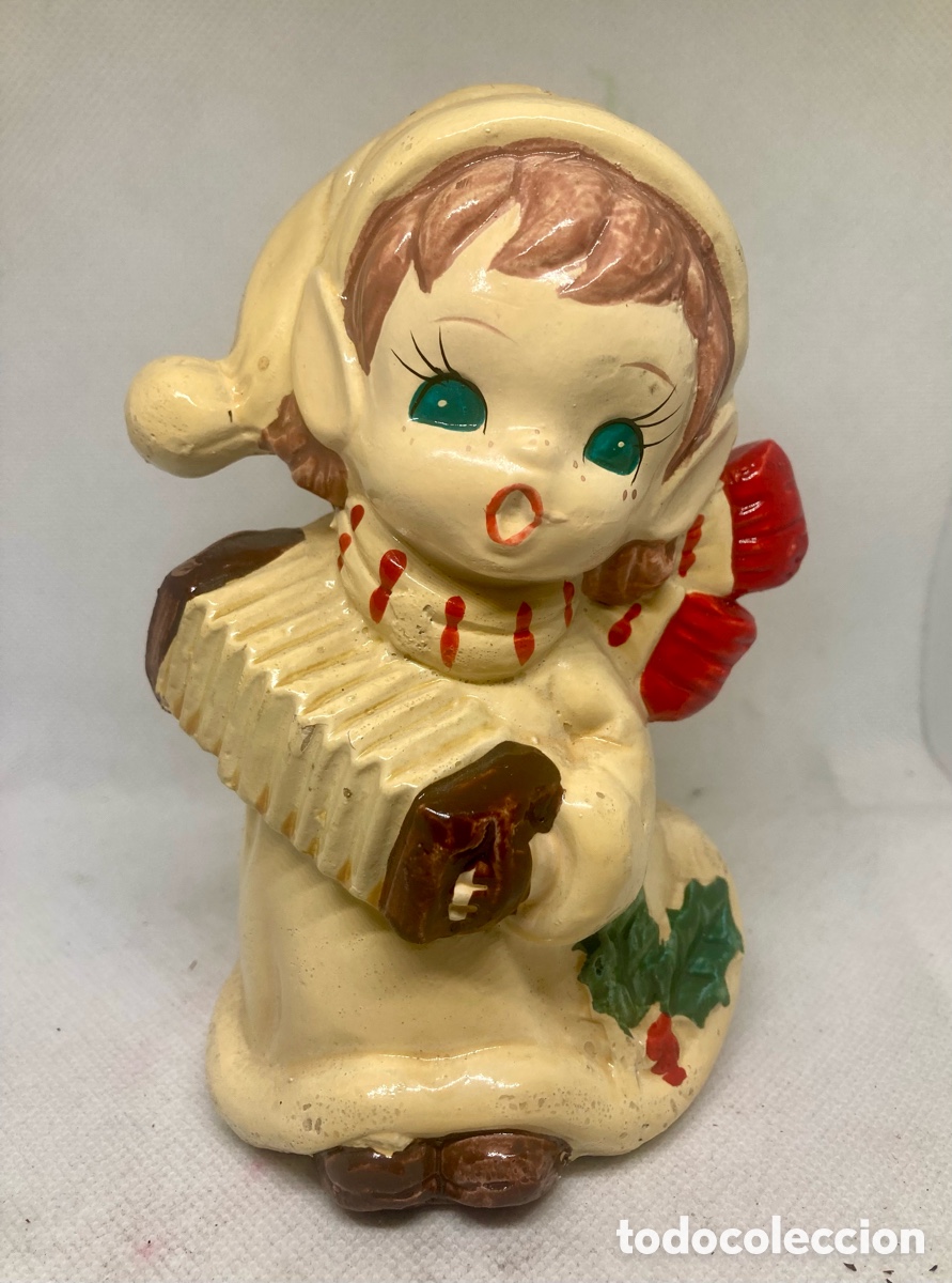 Vintage: ANTIGUA HUCHA CERAMICA PINTADA A MANO NUEVA