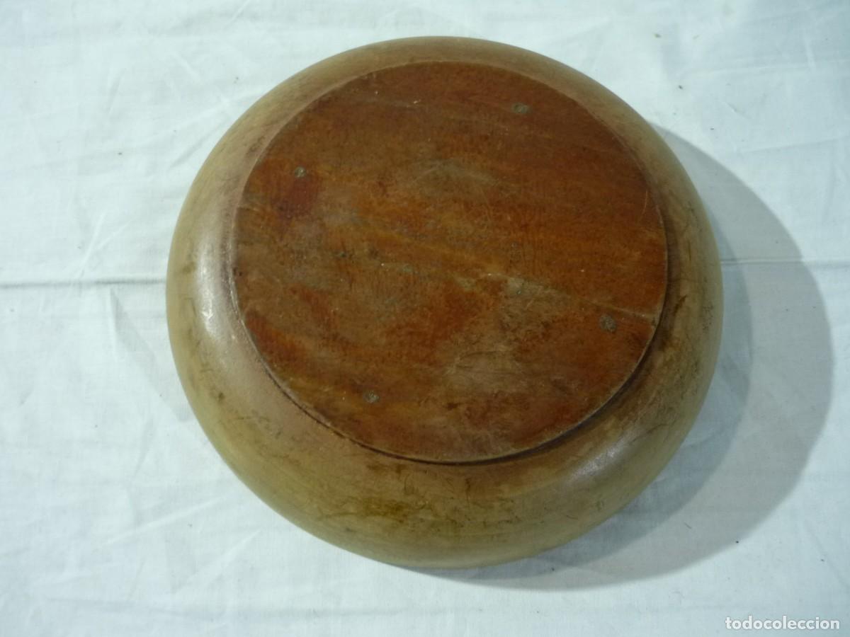 Vintage: Plato de madera con incrustaciones de hueso - Foto 5