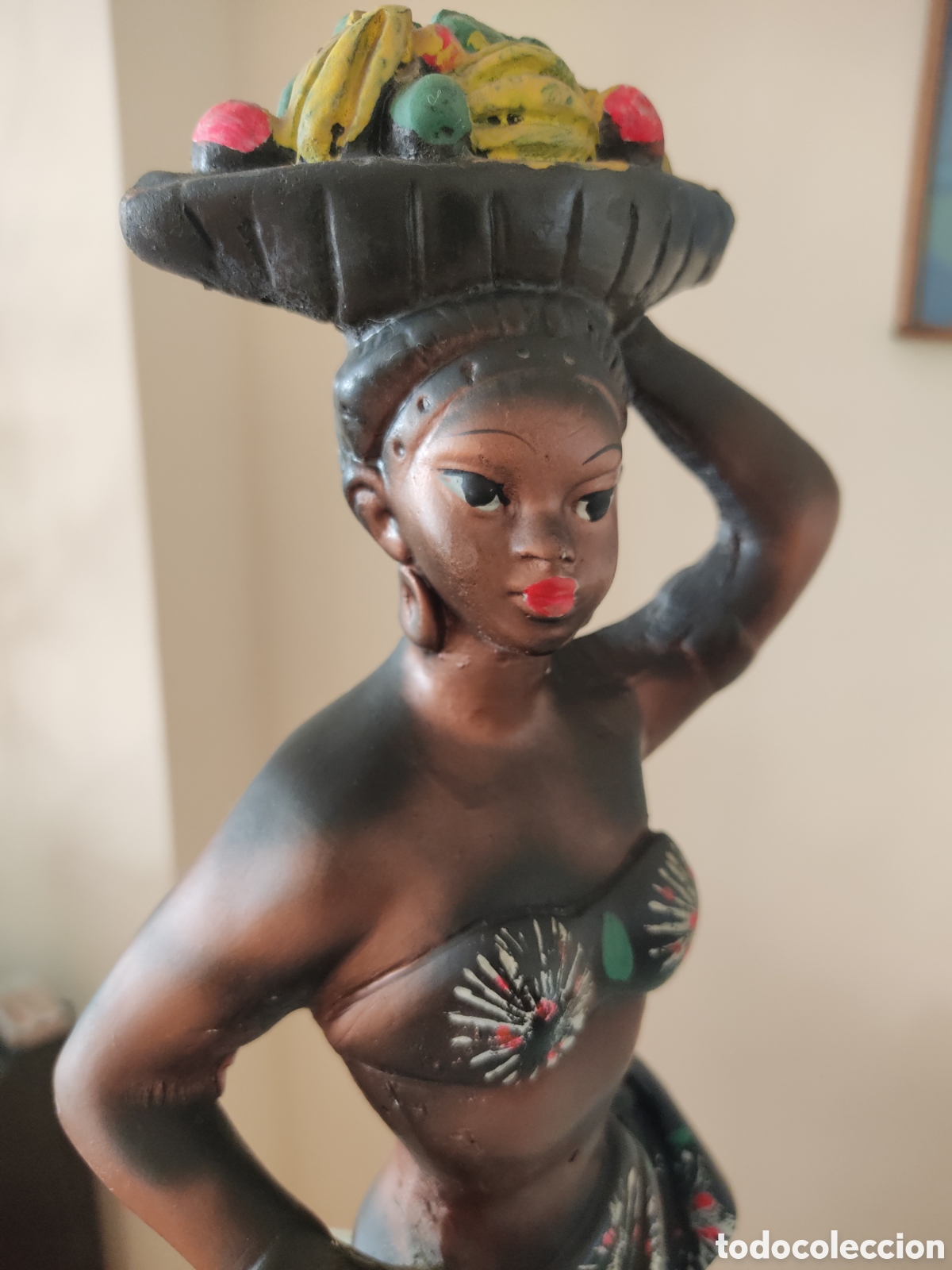 Vintage: Figura mujer NEGRA AFRICANA