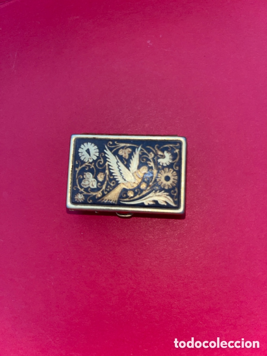 Vintage: Antiguo pastillero Damasquinado Toledano