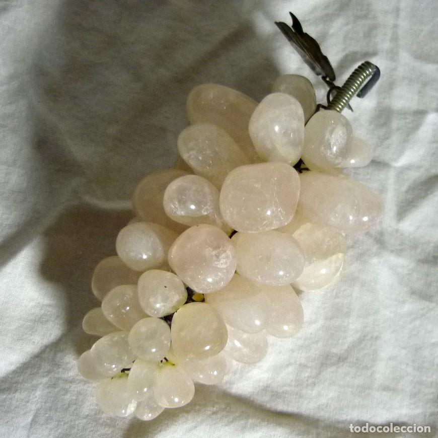 Vintage: Racimo de uvas fabricado con cuarzo rosa - Foto 1