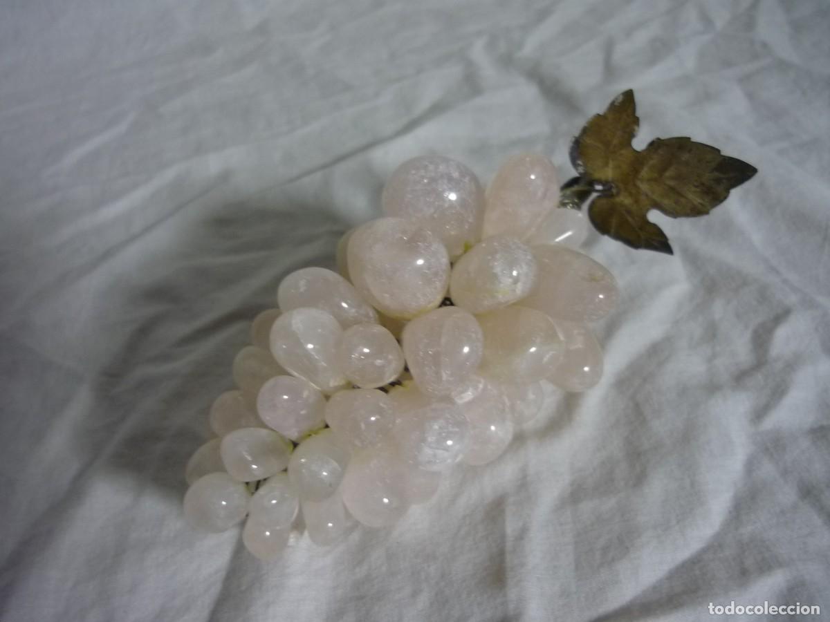 Vintage: Racimo de uvas fabricado con cuarzo rosa - Foto 3
