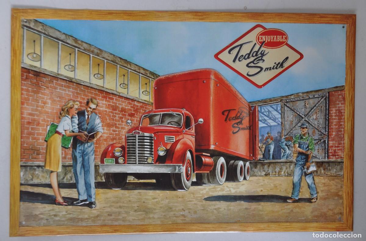 Vintage: PLACA METAL SERIGRAFIADA-TEDDY SMITH - Foto 1