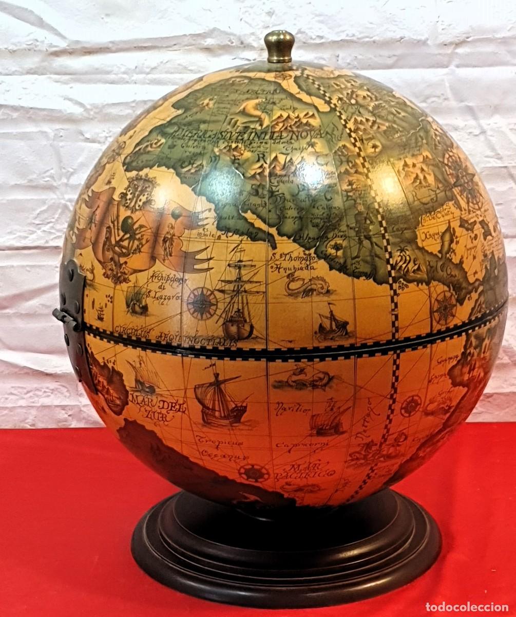 Vintage: Globo terr&aacute;queo con botellero - Foto 1