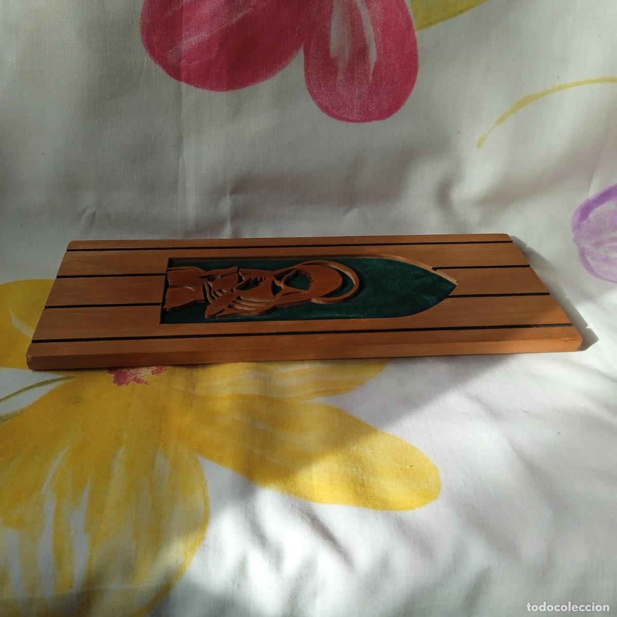 Vintage: CUADRO CON VIRGEN EN MADERA CALADA-VINTAGE - Foto 6