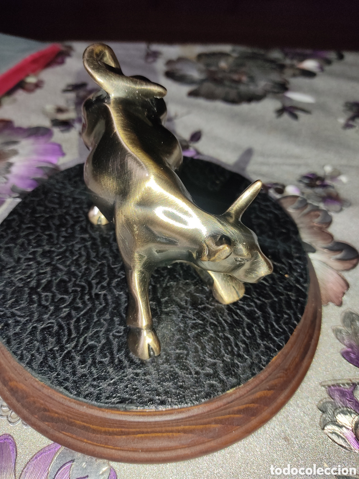 Vintage: Figura Toro de lat&oacute;n. - Foto 2